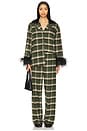view 1 of 4 PYJAMA CHECKED COTTON-FLANNEL in Green & Black Checked