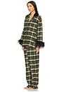 view 3 of 4 PYJAMA CHECKED COTTON-FLANNEL in Green & Black Checked