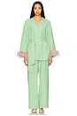 view 1 of 4 Miss Cat Belted Set With Detachable Feathers in Mint