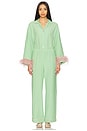 view 2 of 4 Miss Cat Belted Set With Detachable Feathers in Mint