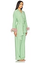 view 3 of 4 Miss Cat Belted Set With Detachable Feathers in Mint