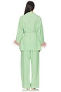 view 4 of 4 Miss Cat Belted Set With Detachable Feathers in Mint