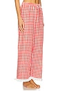 view 2 of 6 Puff Linen Bloomer Lounge Pant in Red Vichy