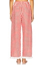 view 3 of 6 Puff Linen Bloomer Lounge Pant in Red Vichy