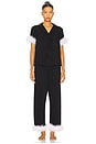 view 1 of 4 Ponyo Pajama Set With Detachable Feathers in Black