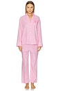 view 1 of 4 The Rose Pajama Set in Pink & White