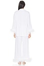 view 5 of 5 Party Pajama Set With Detachable Feathers in White