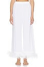view 6 of 5 Party Pajama Set With Detachable Feathers in White