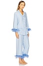 view 2 of 4 Party Pajama Set with Double Feathers in Blue
