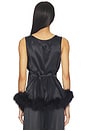 view 3 of 4 Bisou Bisou Top With Feathers in Black