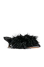 view 1 of 5 Pom Kitten Heel Mules With Feathers in Black