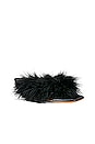 view 2 of 5 Pom Kitten Heel Mules With Feathers in Black