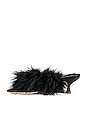 view 5 of 5 Pom Kitten Heel Mules With Feathers in Black