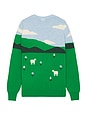 view 2 of 4 The Sheepscape Crewneck Sweater in Bottle Green