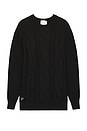 view 1 of 3 The Cable Crewneck Sweater in Anthracite Black