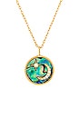 view 2 of 2 Abalone Crescent Moon Talisman Necklace in Gold