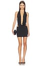 view 1 of 4 Lyra Cowl Neck Mini Dress in Black