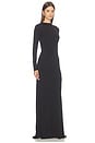 view 4 of 4 Rhea Long Sleeve Backless Gown in Black