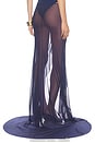 view 5 of 6 Salacia Draped Maxi Skirt in Midnight
