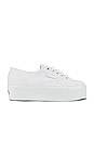 view 1 of 5 2790 COTWBIGEYELETS Platform Sneaker in Total White