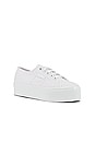 view 2 of 5 2790 COTWBIGEYELETS Platform Sneaker in Total White