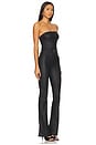 view 2 of 3 Vice Slim Flare Jumpsuit in Coated Black