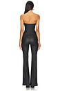 view 3 of 3 Vice Slim Flare Jumpsuit in Coated Black