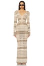 view 1 of 3 Lilith Maxi Dress in Beige Stripe