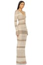 view 2 of 3 Lilith Maxi Dress in Beige Stripe
