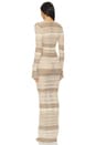 view 3 of 3 Lilith Maxi Dress in Beige Stripe