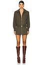 view 1 of 3 Sanders Twill Bomber Jacket Dress in Hunter Green