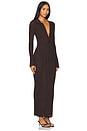 view 2 of 3 Azula Rib Knit Maxi Dress in Ash Brown