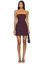 view 1 of 4 Poppi Heavy Crepe Strapless Mini Dress in Merlot