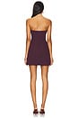 view 3 of 4 Poppi Heavy Crepe Strapless Mini Dress in Merlot