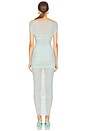 view 3 of 3 Noel Off Shoulder Mesh Midi Dress in Frosted Sea