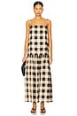 view 1 of 3 VESTIDO LONGO DE LINHO AYDAN in Gingham Large
