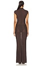view 3 of 3 LAISSA メッシュマキシドレス in Ash Brown