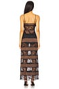 view 3 of 3 Faye Dress in Slate Brown & Black Lace