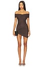 view 1 of 3 Deniz Mesh Mini Dress in Ash Brown