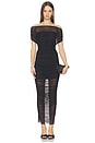 view 1 of 3 Noel Mesh Midi Dress in Black