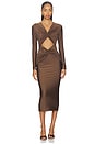 view 1 of 3 Maida Dress in Sable Brown