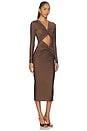 view 2 of 3 Maida Dress in Sable Brown