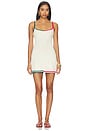 view 1 of 3 Azriel Metallic Knit Mini Dress in Eggshell Varsity