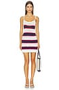 view 1 of 3 MINI VESTIDO PUNTO AZRIEL  in Eggshell Stripe