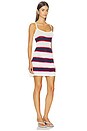 view 2 of 3 MINI VESTIDO PUNTO AZRIEL  in Eggshell Stripe