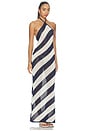 view 2 of 3 MAXI VESTIDO PUNTO DREE in Navy & Eggshell