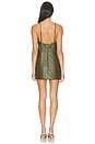 view 3 of 3 Beyza Leather Dress in Olivewood
