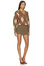 view 2 of 3 Savvy Sweater Dress in Olivewood Argyle