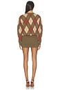 view 4 of 3 Savvy Sweater Dress in Olivewood Argyle