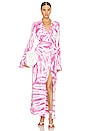 view 1 of 3 Gloria Cardigan Dress in White Pink Swirl Td